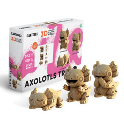 Axolotl tri� 3D festhet� karton puzzle (Cartonic)