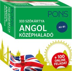 PONS 333 szkrtya angol kzphalad + 100 online feladat