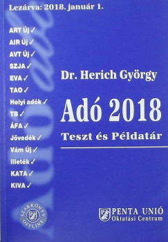 Herich György - Adó 2018 - Teszt és pédatár