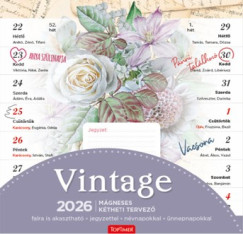 Vintage - mgneses terveznaptr 22x22 cm - 2026