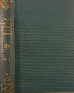 A Magyar Gygyszersztudomnyi Trsasg rtestje 1934.