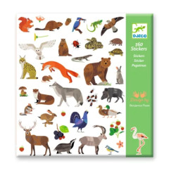 Állatvilág - Fauna, matrica készlet (DJECO, 160 db)