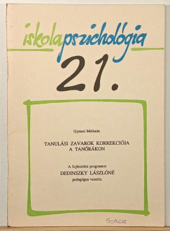 Tanul�si zavarok korrekci�ja a tan�r�kon