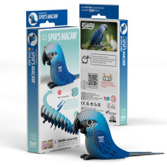Kék Ara Makaó papagály, 3D karton puzzle (DODOLAND - EUGY 123)