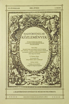 Hadtrtnelmi kzlemnyek 113. vfolyam 2000. jnius 2. szm
