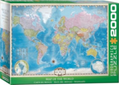 Világtérkép, 2000 db-os puzzle (EUROGRAPHICS, 8220-0557)
