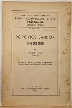 Heged�s L�r�nt - Popovics S�ndor eml�kezete - XXIII. k�tet- 7. sz�m