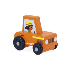 Fa traktor vidéki, narancssárga