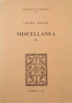 jvry Zoltn - Miscellanea II.