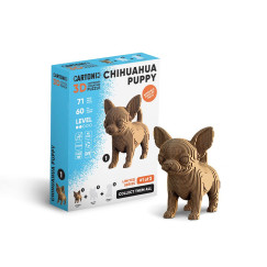 Csivava kiskutya 3D festhető karton puzzle (Cartonic)