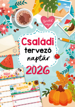 Csaldi tervez falinaptr - 33x23 cm - 2026