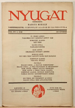 Babits Mihály   (Szerk.) - Nyugat XXXII. évf. 11. szám