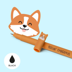 Corgi kutya, rad�rozhat� zsel�s toll fekete tint�val (LEGAMI - STATIONERYI - Feelin'Corgeous, 0.7 mm)