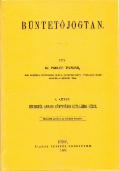 Dr. Pauler Tivadar - Bntetjogtan I.