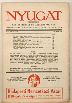 Babits Mihly   (Szerk.) - Gellrt Oszkr   (Szerk.) - Nyugat XXXI. vf. 3. szm