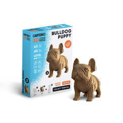 Bulldog kiskutya festhető karton puzzle (Cartonic)