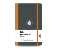 Flexbook Flex Global sima lap� jegyzetf�zet � narancss�rga, 13 � 21 cm, gumip�nttal