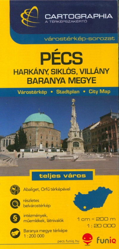  - Pécs várostérkép - Baranya megye - 1:20 000