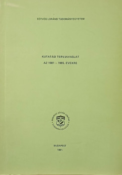 Kutat�si tervjavaslat az 1981-1985. �vekre