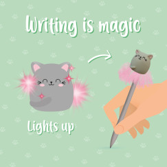 Cica, vil�g�t�s goly�stoll sz�rke/r�zsasz�n (LEGAMI - STATIONERY)