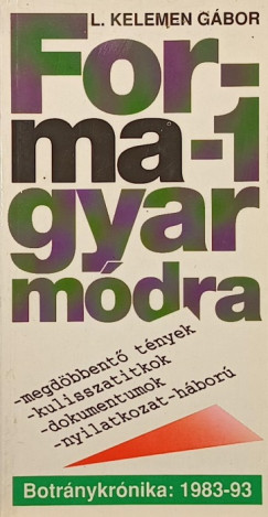 L. Kelemen G�bor - Forma-1 magyar m�dra