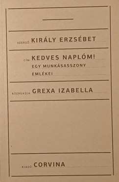 Kirly Erzsbet - Grexa Izabella   (sszell.) - Kedves naplm!