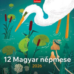 12 magyar npmese - Tartalmas Lemeznaptr - 58x29 cm - 2026