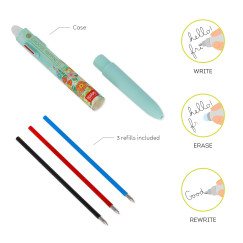Vir�gos, 3 sz�n� rad�rozhat� zsel�s toll (LEGAMI - STATIONERY, fekete/piros/k�k)