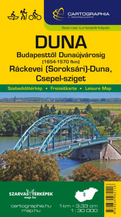 Duna Budapesttl Dunajvrosig szabadidtrkp