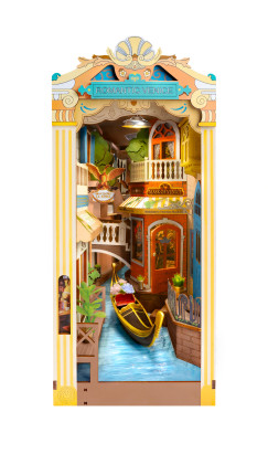 Romantikus Velence, 3D kreatív könyvtámasz építőkészlet LED világítással, 110 db-os