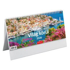 Vilg krl - ll kpes asztali naptr 29,5x13,4 cm - 2026