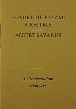 Honor De Balzac - A rejtly - Albert Savarus