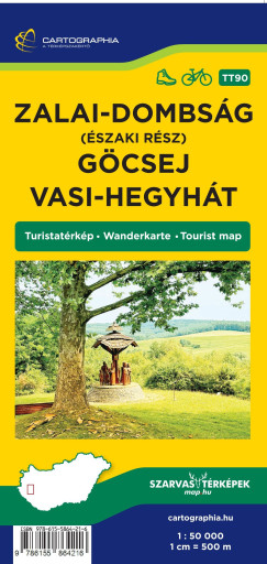 Zalai-dombs�g (�szaki r�sz), G�csej �s Vasi-hegyh�t turistat�rk�p