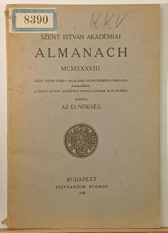 Szent István Akadémiai Almanach MCMXXXVIII