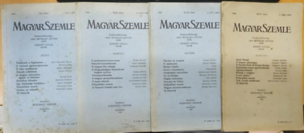 Eckhardt Sndor  (szerk.) - 4 db Magyar szemle, szrvnyszmok