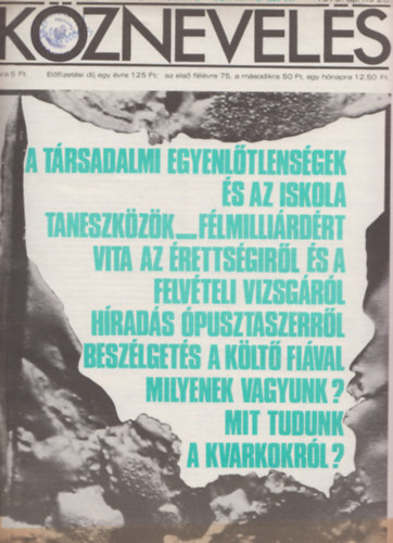 Tth Lszl  (fszerk.) - Kznevels XXXV. vfolyam 16. szm (1979. prilis 20.)
