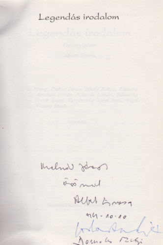 Albert Zsuzsa - Legend�s irodalom (Dedik�lt)