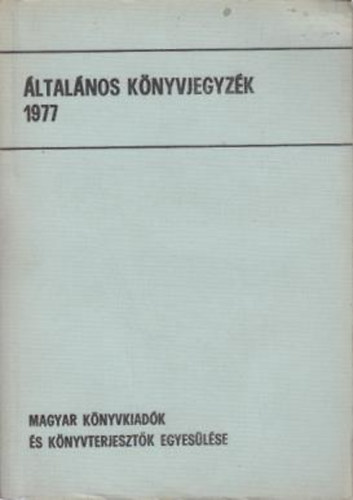 Általános könyvjegyzék 1977