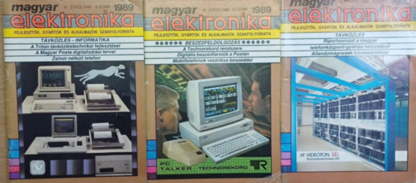 dr. Laczk� B�la  (szerk.) - 3 db Magyar Elektronika magazin: 1989/6., 12., 1990/6. sz�m