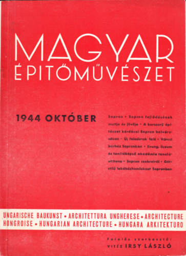 vit�z Irsy L�szl� szerk. - Magyar �p�t�m�v�szet 1944. okt�ber