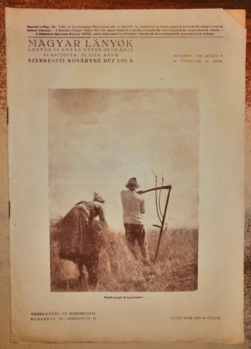 Tutsek Anna  (szerk.) - Magyar Lnyok - Lnyok s anyk kpes hetilapja 1944 (50 vf. 8. szm)