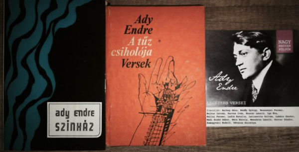 Ady Endre - 2db Ady Endre mű + ajándék hangoskönyv - A tűz csiholója-Versek, Színház + Ady Endre legszebb versei ( verseket előadják többek között: Latinovits Zoltán, Udvaros Dorottya, Bujtor István és mág sokan mások)