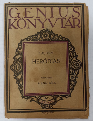 Flaubert - Heródiás ( Genius Könyvtár )