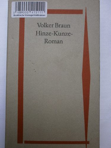 Volker Braun - Hinze-Kunze Roman