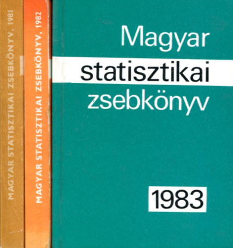 Nincs feltntetve - Magyar statisztikai zsebknyv 1981, 1982, 1983 (3db)