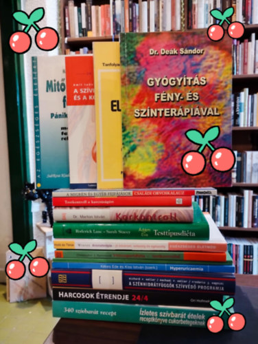 Dr. Dr. Ill�s B�la, Chris Davidson, Dr. Haraszti L�szl�, Wilkinson-Macgregor, Kathryn Marsden, Dr. Marton Istv�n, Monica Werner, Christopher J. Hammond, D. C. Jarvis, Heller-Heller De�k S�ndor - Eg�szs�ges �letm�d k�nyvcsomag 15 darabos K�NYVMENT� AJ�NLAT: Gy�gy�t�s f�ny- �s sz�nter�pi�val, Els�seg�lyny�jt�si ismeretek, Amit tudni �rdemes a sz�vr�l �s a koszor�erekr�l, Mit�l �s mi�rt f�l�nk - P�nikbetegs�gek,