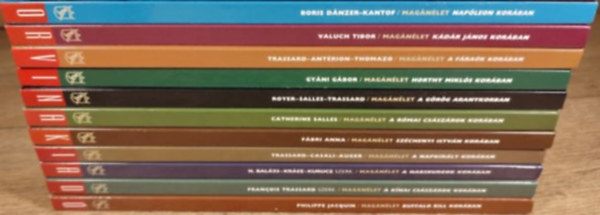 Magánélet sorozat 2-12. (Magánélet Napóleon korában, Magánélet Kádár János korában, Magánélet a fáraók korában, Magánélet Horthy Miklós korában, Magánélet a görög aranykorban, Magánélet a római császárok korában...