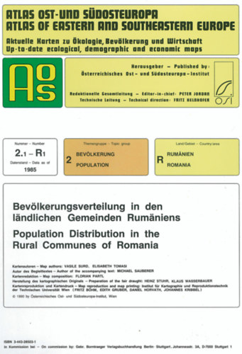 Kocsis K�roly - Atlas Ost- und S�dosteuropa - Rum�nien - Sprachenverteilung in Siebenb�rgen