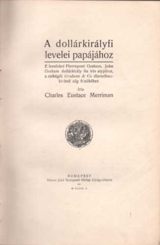 C.E. Merriman - A doll�rkir�lyfi levelei pap�j�hoz