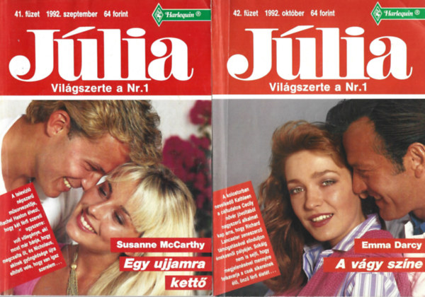4 db Júlia romantikus füzet, 41., 42., 43., 44.